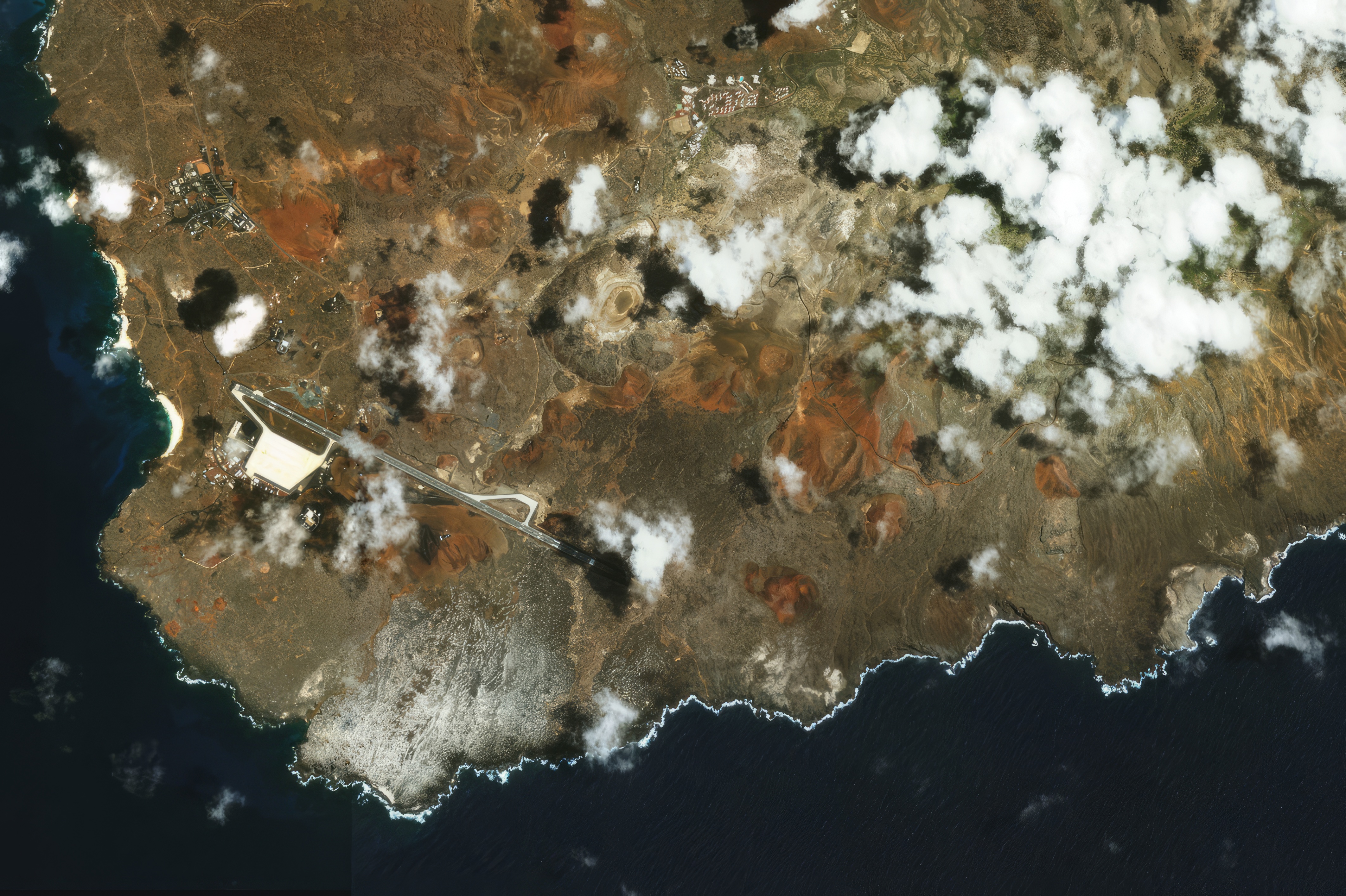 Aerial view of Ascension Island