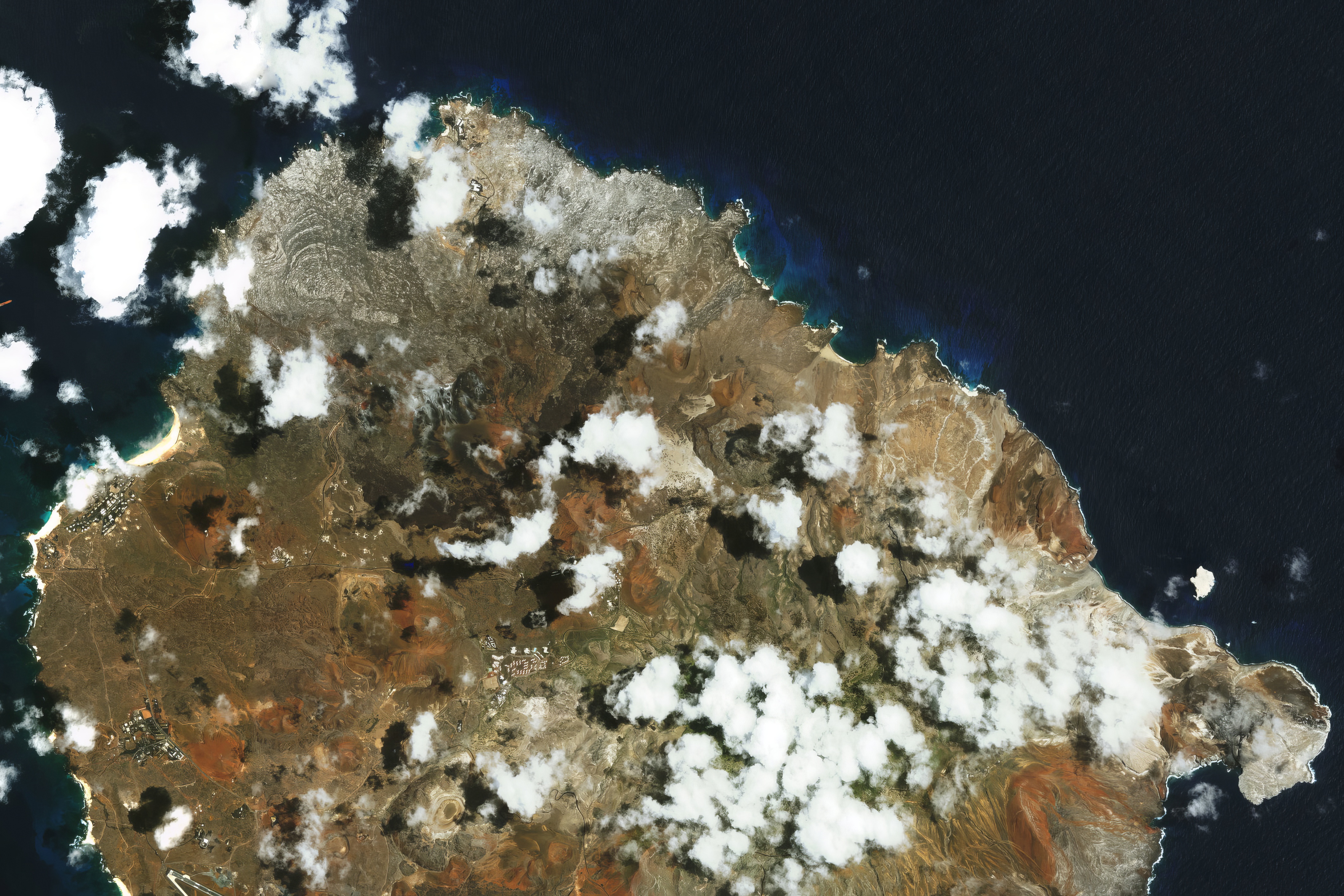 Aerial view of Ascension Island