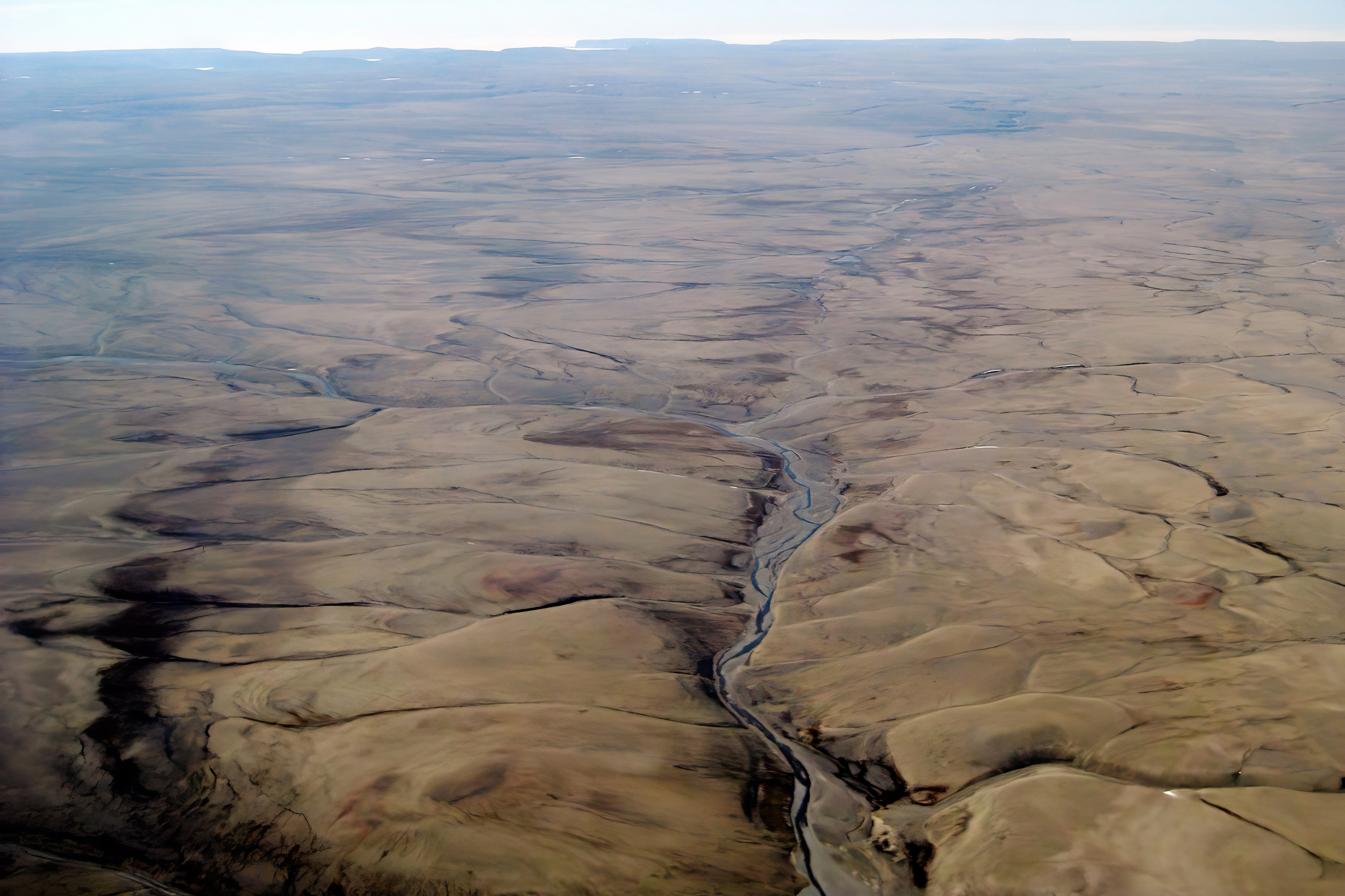 Aerial View of Devon Island Landscape