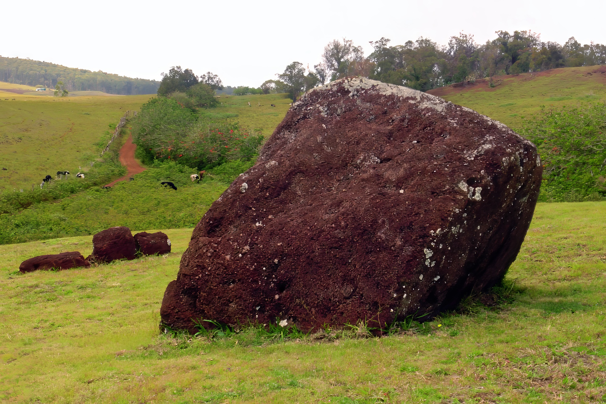 Pukao at Puna Pau on Easter Island, Chile