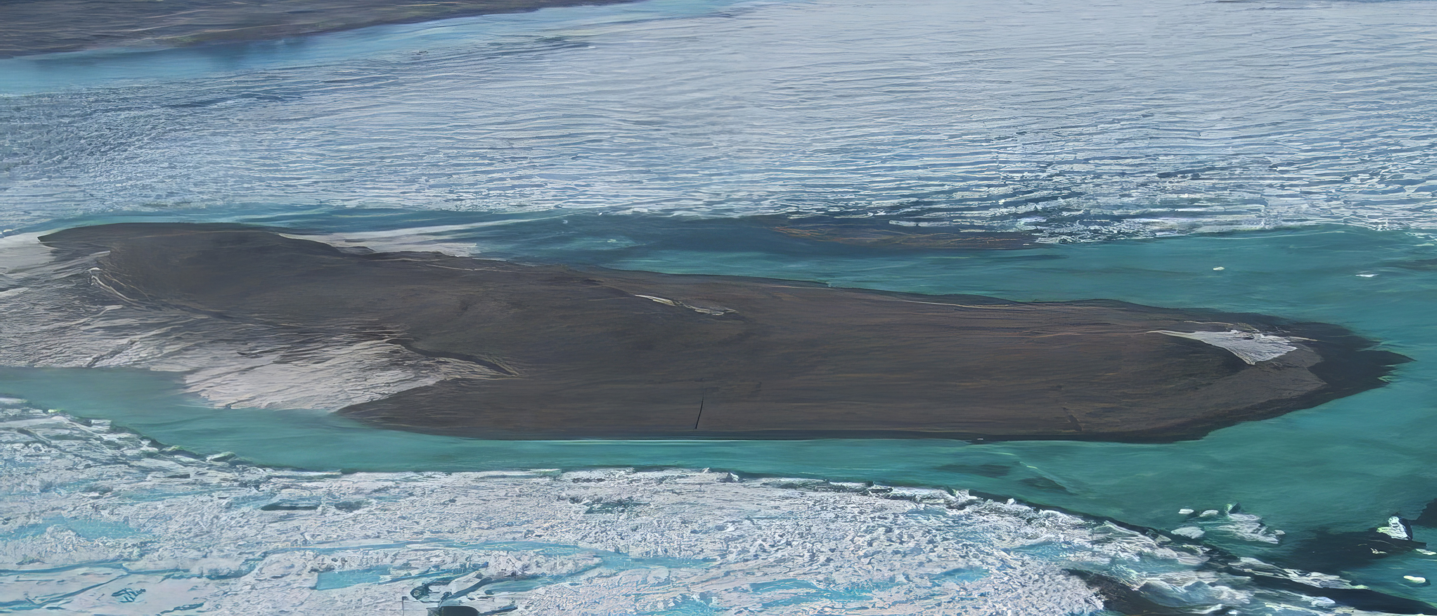 aerial view of Kaffeklubben Island