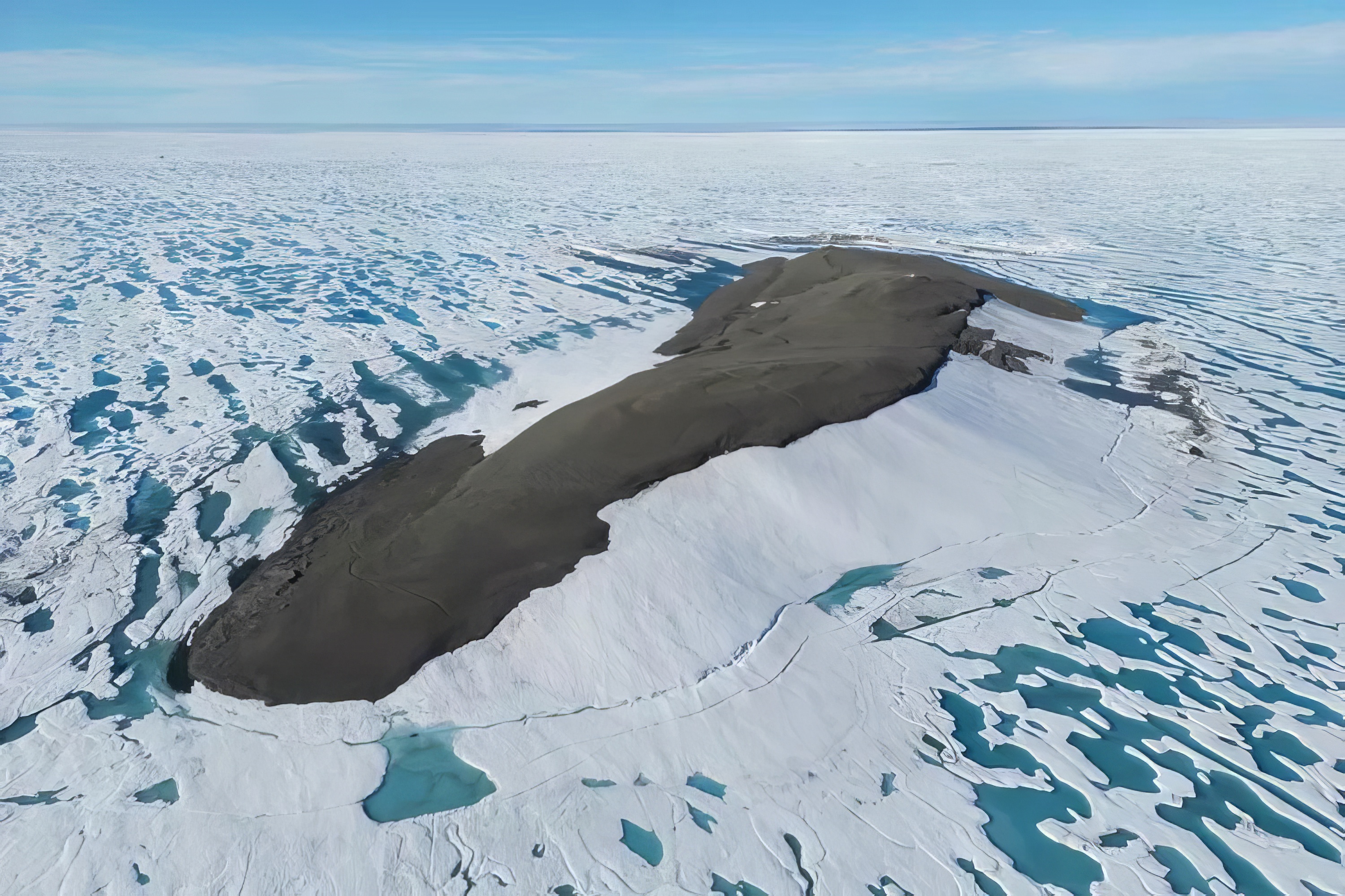 aerial view of Kaffeklubben Island